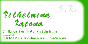 vilhelmina katona business card